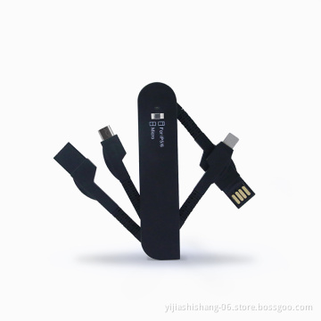 Yijiashishang Hot selling 3 in 1 swiss army knife usb charging cable for IOS/Micro/Type C